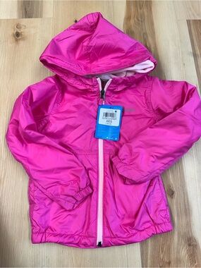 Columbia Pink Hooded Windbreaker Jacket